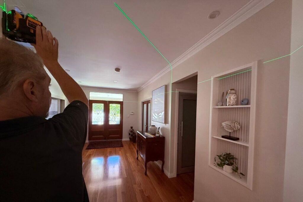 Practical Completion Inspection with Laser Level in Mount Hawtho